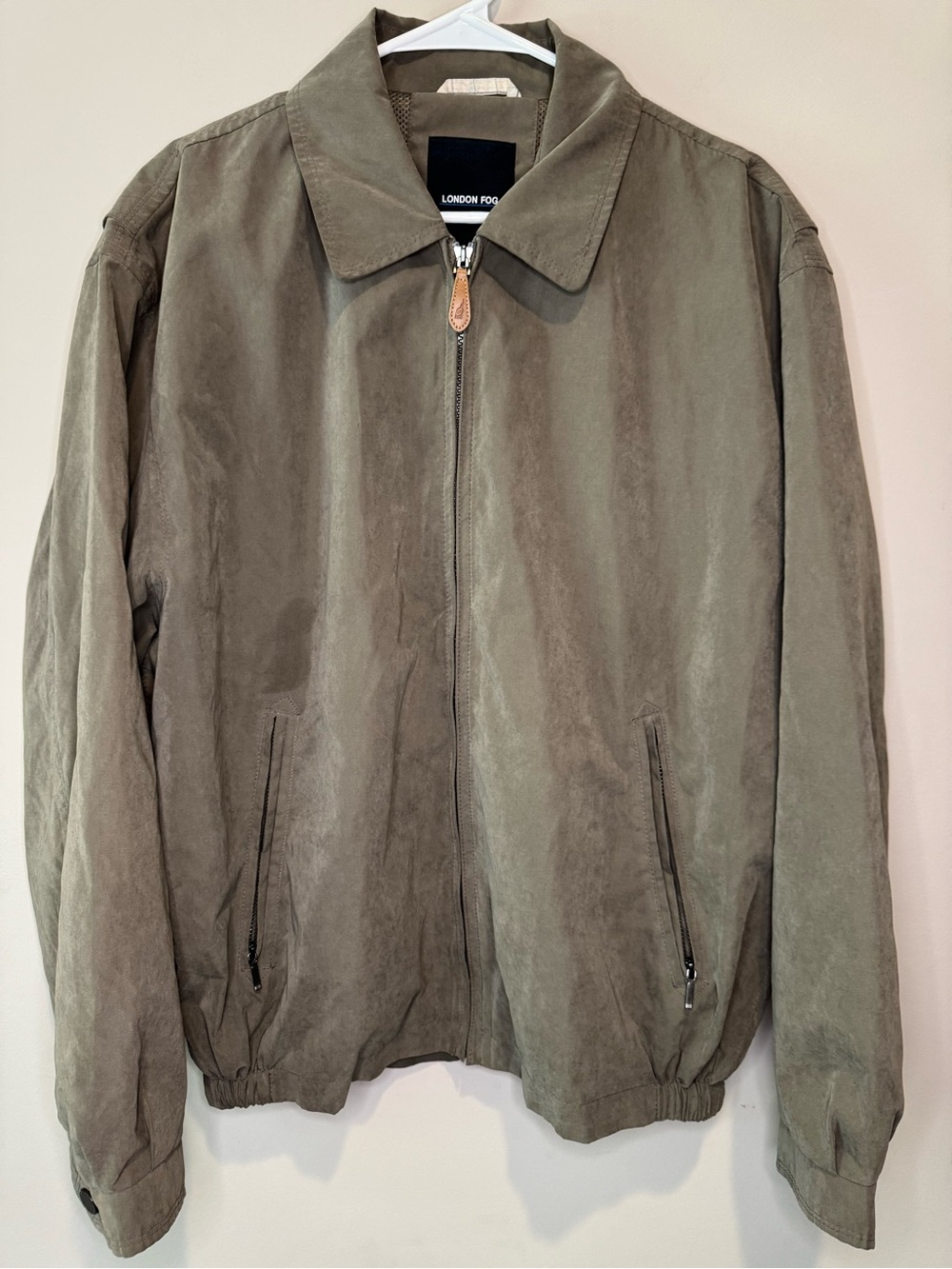 VTG London Fog Golf Jacket Tan Harrington Bomber Mens Medium